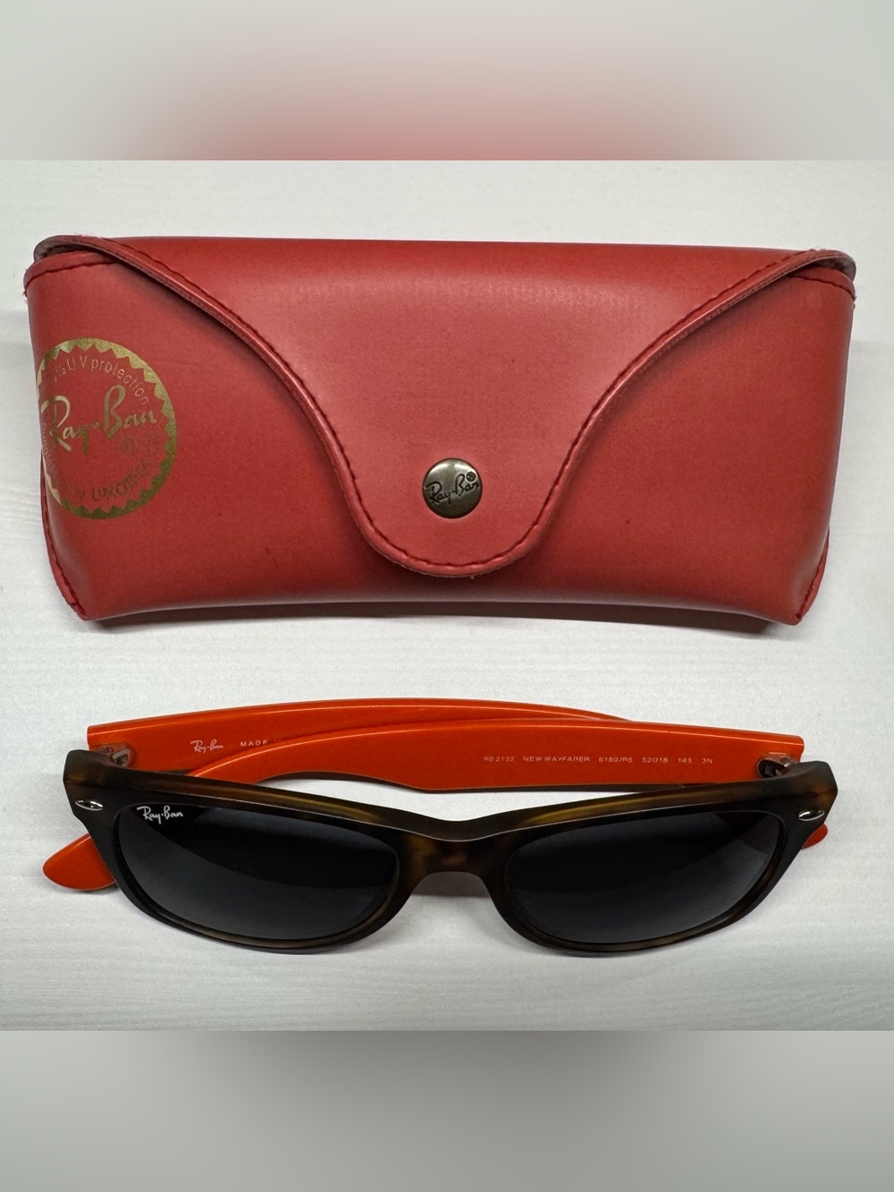 Ray-Ban Wayfarer Sunglasses Tortoise Shell Brown - Picture 2 of 8